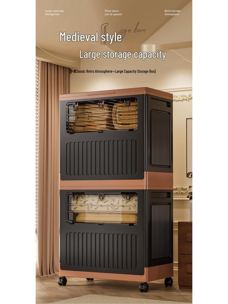 Oversized Flip-Top Storage Box: No Installation Required for Living Room Snacks and Kids' Toys