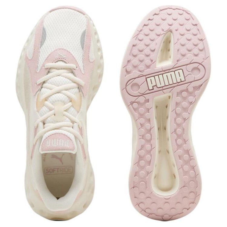 Puma Softride Comfortable Versatile Non-Slip Wear-Resistant Low-Top Casual Running Shoes Women Sneaker White Pink 310556-03