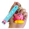 Pink Kirby Star Plush Keychain - Cute Heart Backpack Pendant
