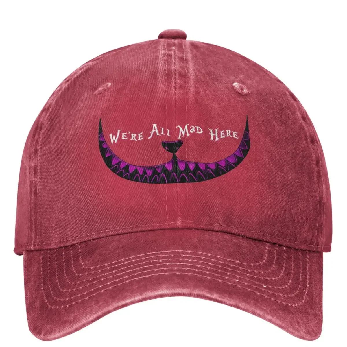 

We Are All Mad Here Baseball Cap Outdoor Sun yk Cool Hip Hop Dad Hats Unisex Women Casual Designer Baseball Caps One Size