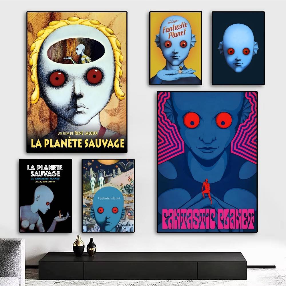 Classic Science Fiction Movies Fantastic Planet La Poster Sticker Print Waterproof Wall Art For Living Room Bedroom Home Decor