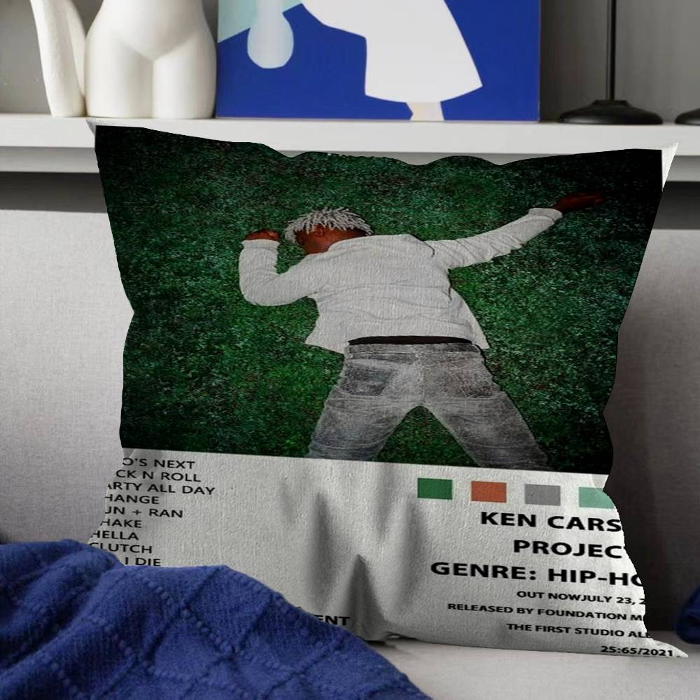 Pop Singer Ken Carson A Great Chaos Personalized Pillow Cover Kids Bedroom Wild Party Decor Pillowcase Kid Birthday Shower Gift