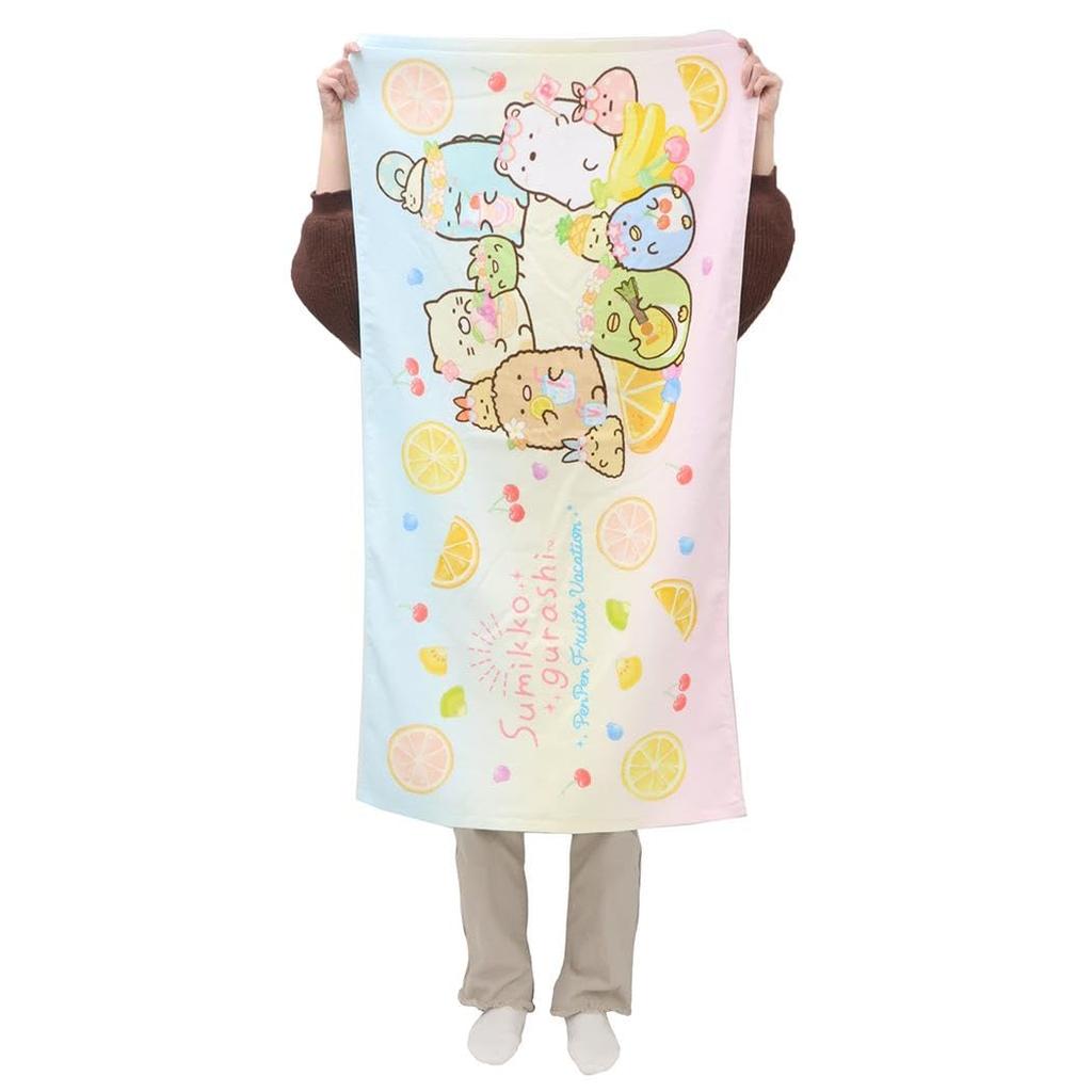Sumikkogurashi Bath Towel Fruit Vacation Inkjet Shirring Dye Print