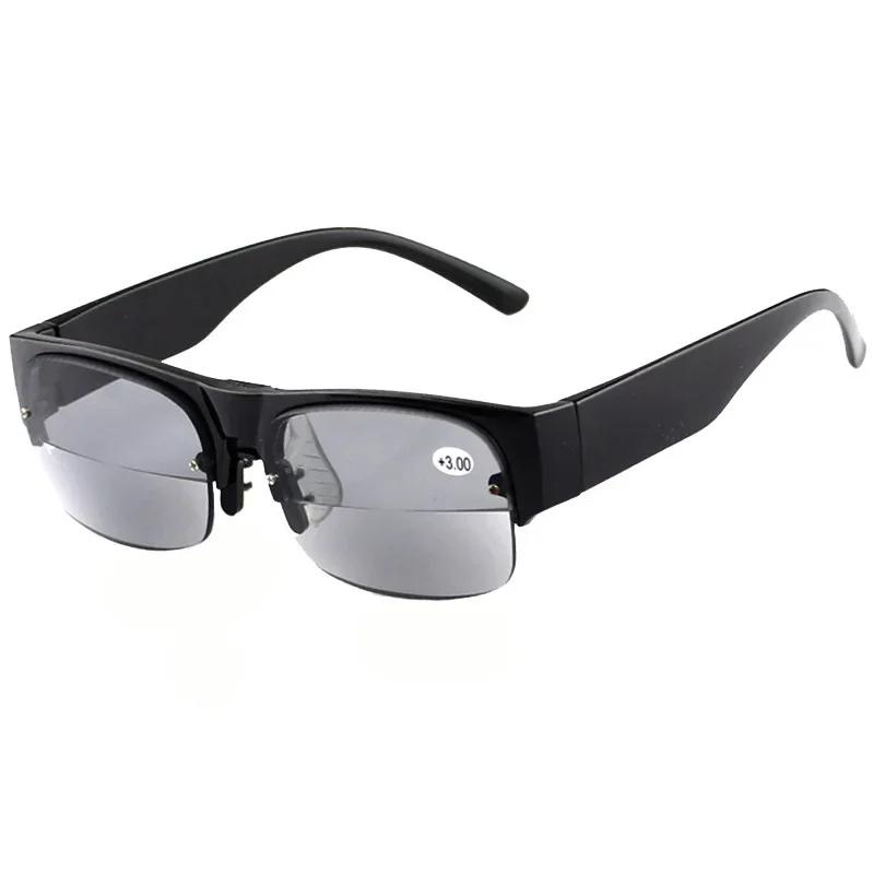 

Бифокальные очки для чтения Женские солнцезащитные очки Очки для дальнего и ближнего зрения Мужские очки для пресбиопии +1.0 T+4.0 Очки унисекс Антибликовые +150 чёрный