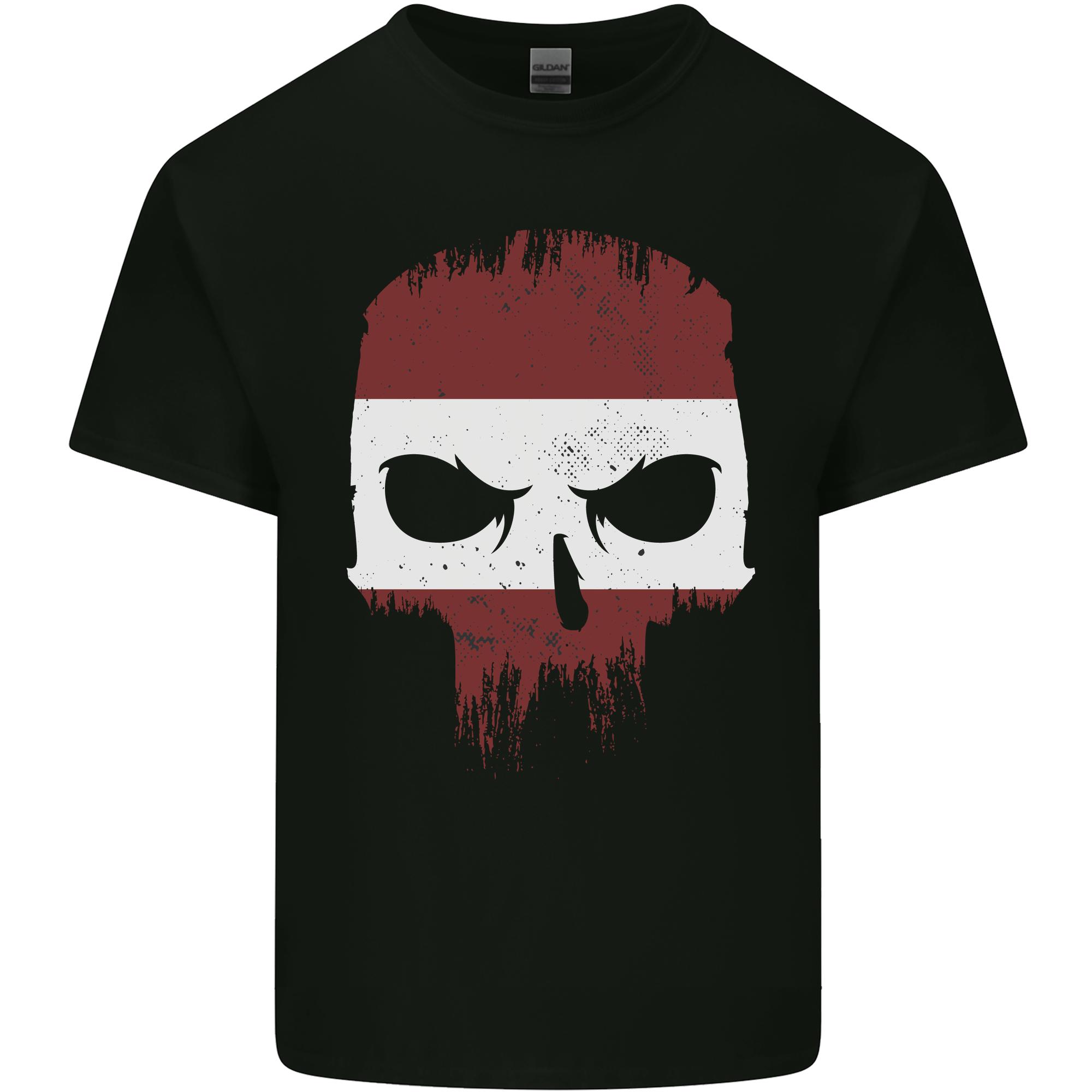 Austrian Skull Austria Gym Flag Biker Unisexs Light Cotton TShirt S