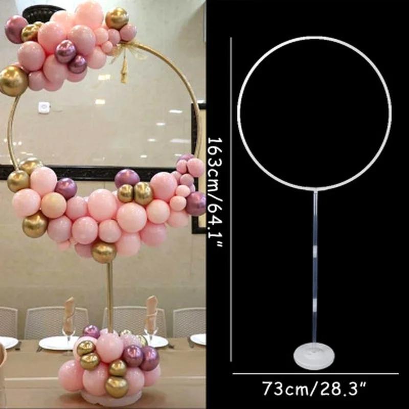 163x73cm Circle Balloon Arch Stand Round Balloons Holder Column Kids Birthday Party Baloon Wedding Decoration Baby Shower Ballon