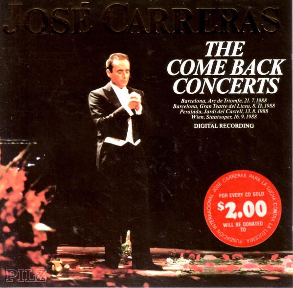 

CD JOSE CARRERAS - Come Back Concerts 4410012 Pilz 1989 Japan Classical
