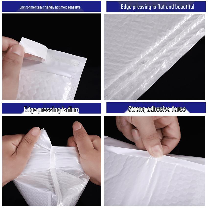 White Pearlescent Self-Adhesive Bubble Envelope for Jewelry Packaging