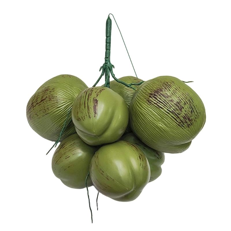 Bright ABS Materials Coconuts Replicas Artificial Fruit For Creative Photography Props And Seasonal Decorations