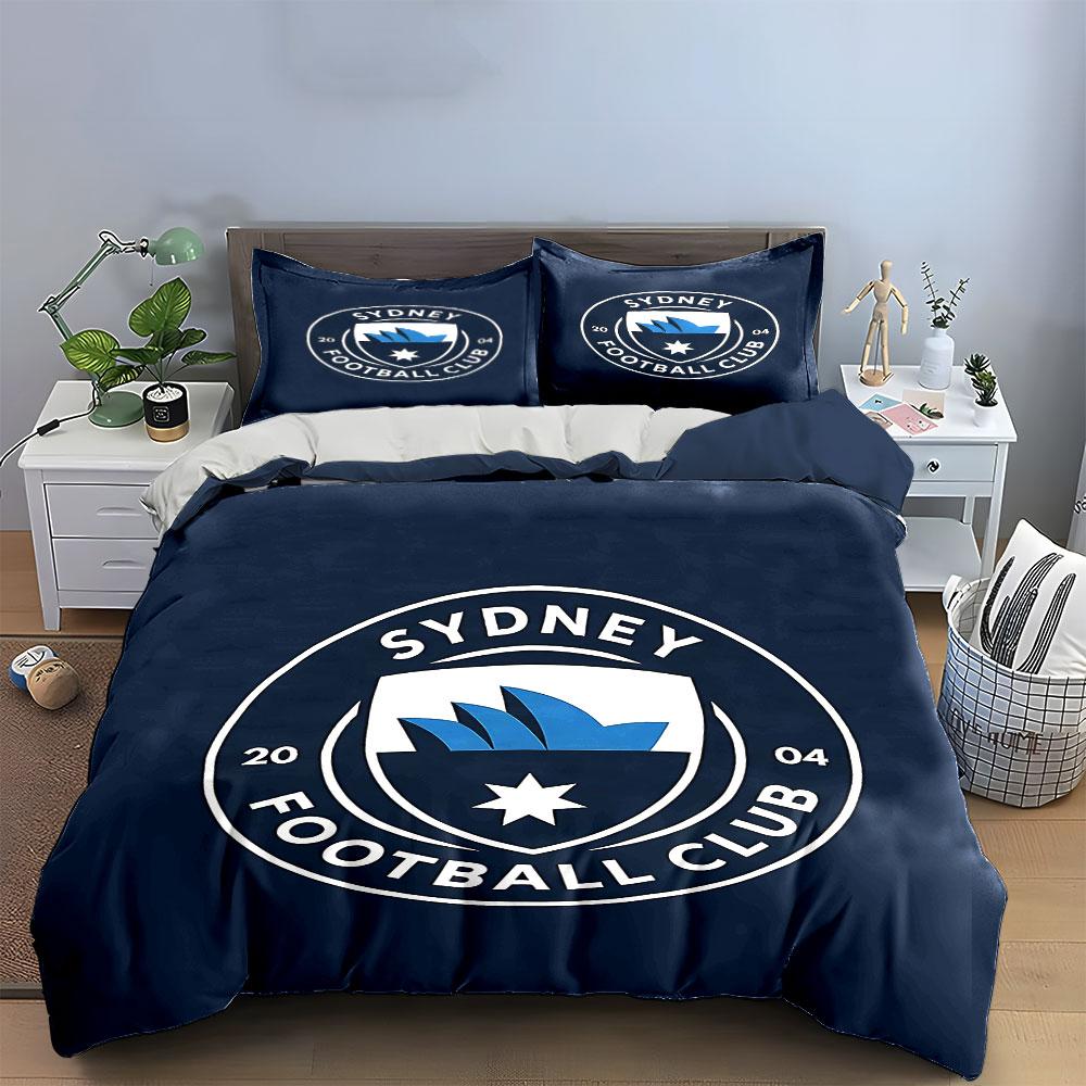 Sydney Football Club Bedding Bedding Duvet Cover Set Duvet Cover Pillowcases (1 * Duvet Cover 2 * Pillowcases, without duvet insert)