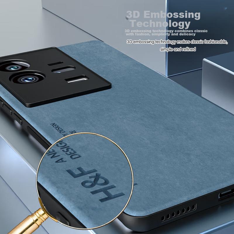 Phone Case for Vivo IQOO 11 Pro, Vivo IQOO 11 Pro Protective Cover, Upgraded Skin-Like Matte Lens Full Protection Silicone Case - Coral Blue