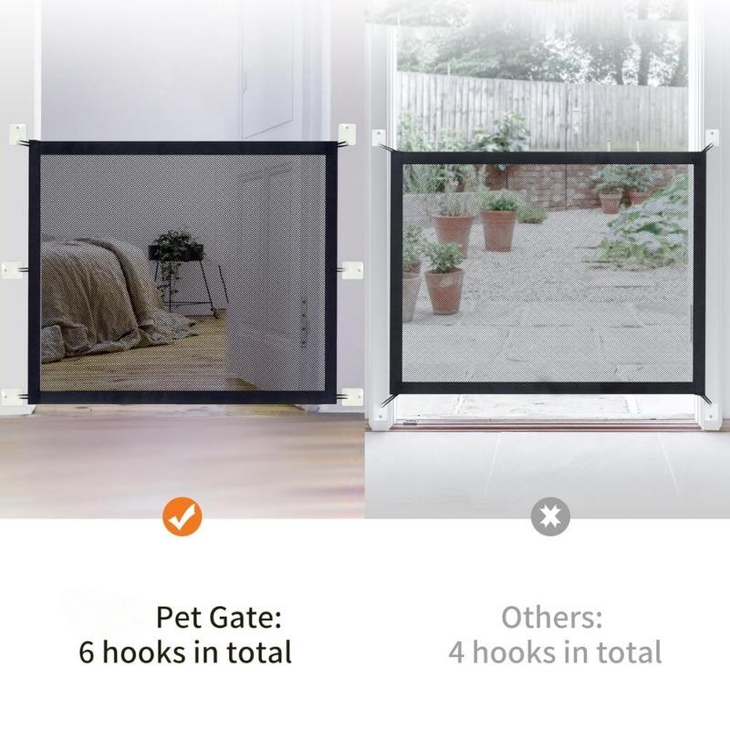 Evcil Hayvan Köpek Çit Kapısı Güvenli Koruyucu Güvenlikli Muhafaza Katlanabilir Köpek Çitleri Köpek Kapısı Dahiyane Fileli Sihirli Evcil Hayvan Kapısı Evcil Hayvan Malzemeleri