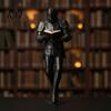 Medieval Knight Statue Bookshelf Decor, Armored Statue, Unique Gothic Library Figurine for Small Metallic Sculpture Book Lovers, Fantasy Home & Office