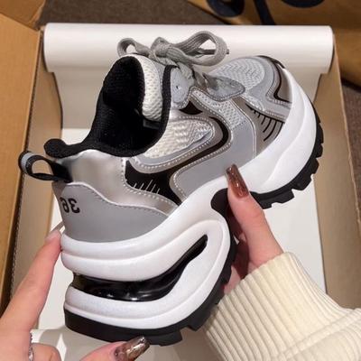 Gebratene Street Daddy Schuhe 22 Herbst Neu Dicksohlig Mesh Leicht Weichsohlig Sportlich Lässig Schuhe ins Trend