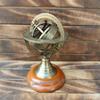 Engraved Brass Armillary Globe – Vintage Decorative 12.7 cm Sphere