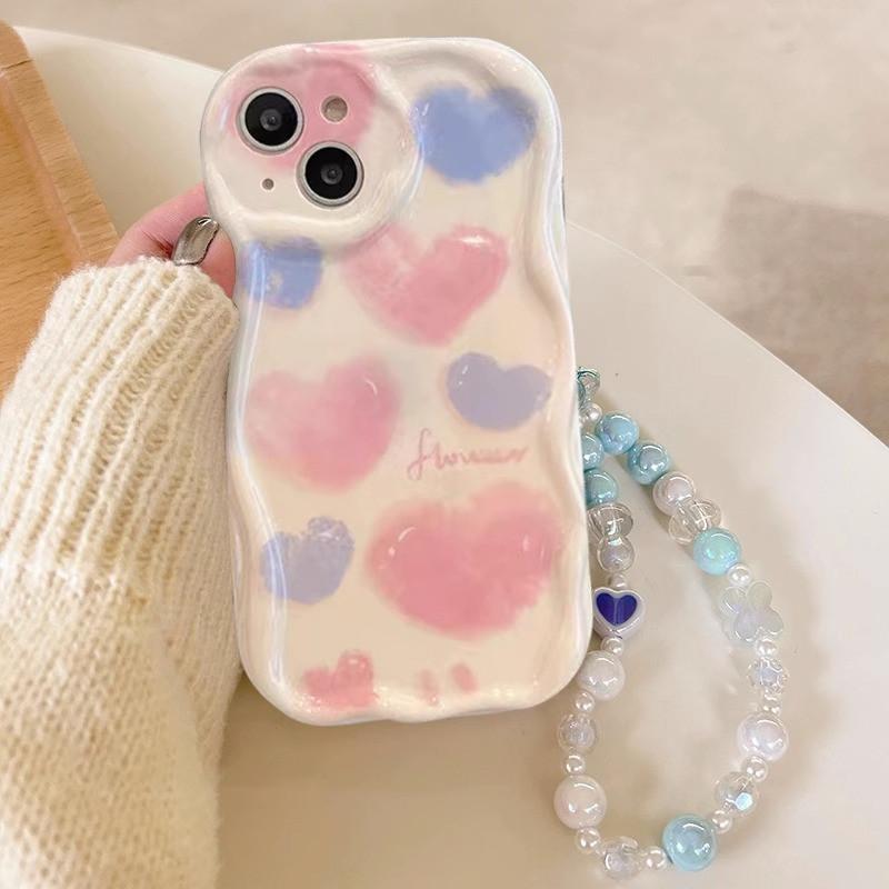 Suitable for Apple 15 Cream Pattern Mobile Phone Case Soft IPhone 14 ProMax Silicone All-inclusive 16plus Anti-fall 13
