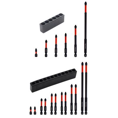 6/12 Stück Legierter Stahl Rutschfest Magnetische Spitze Schraubendreherbit Lang Schlagbohrerbits für Haushaltsreparaturen und Montage