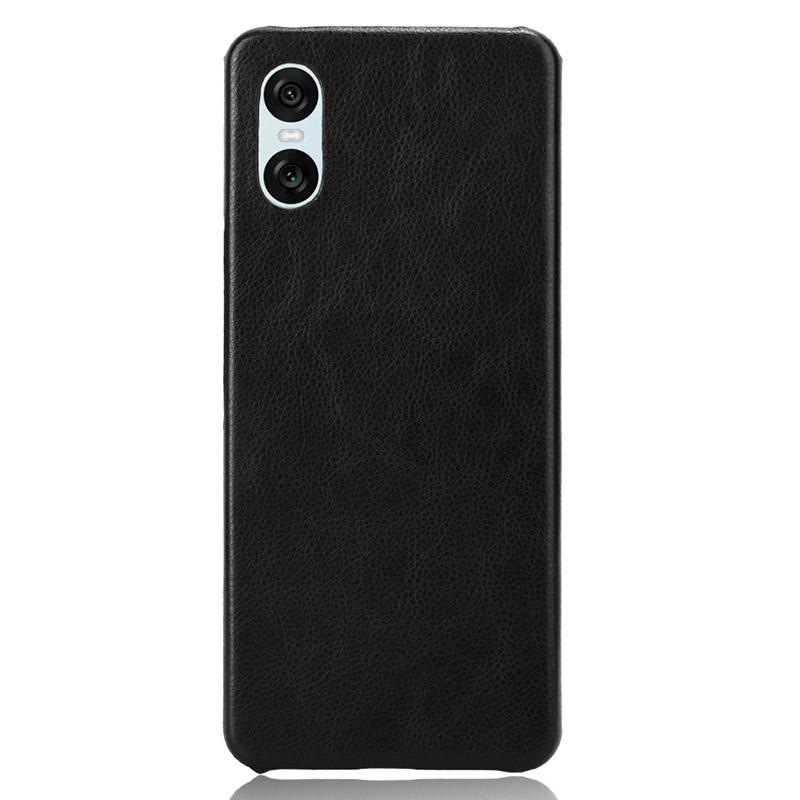 

Чохол для Sony Xperia 10 VI, текстура лічі, покриття з ПУ шкіри, ПК чохол для телефону Black