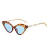Fashion cat eye personality trend European and American spice girl metal chain temple sunglasses outdoor sun protection versatile sunglasses