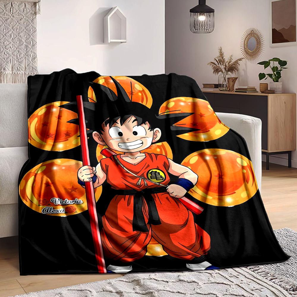 1Pc Dragon Ball Adventure Blanket Soft And Comfortable Casual Warm Camping Travel Christmas Halloween Xmas Gift M924381