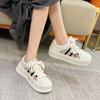 Thick-soled Mesh White Shoes Summer Women's Shoes New Breathable Versatile Muffin Leather Board Shoes