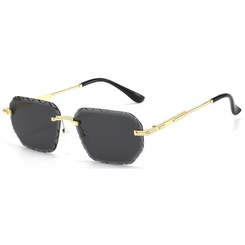 

Rimless Square Sun Glasses Women Men Fashion Metal Luxury Sun Glasses Beach Travel Eyeglasses Lady Man UV400 Protective Glasses