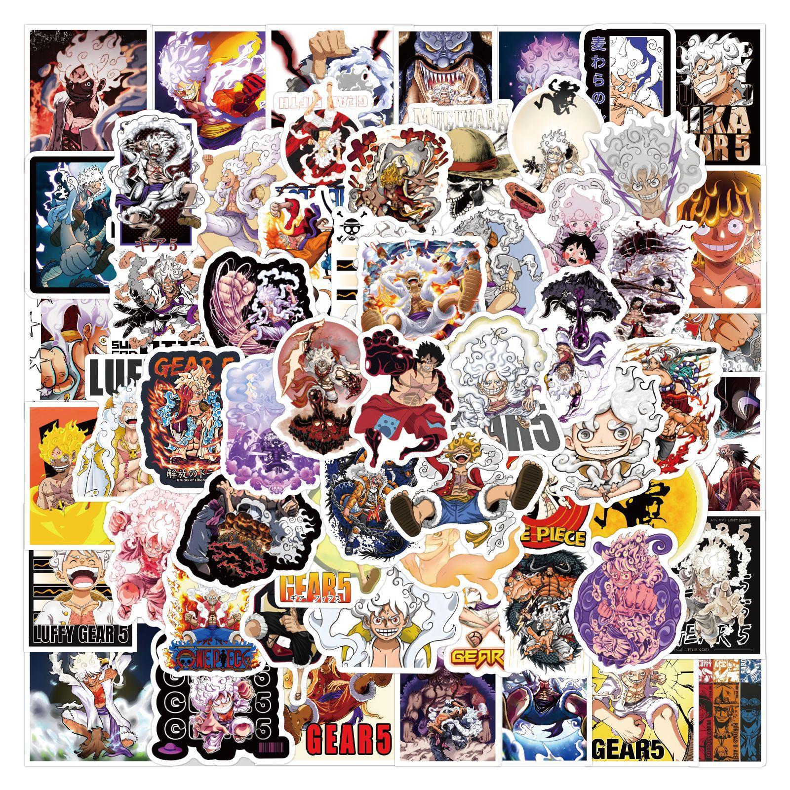 Car Beautiful Stickers Unisex Kids 55/110 New One Piece Luffy Gare 5 Graffiti Stickers Suitcase Notebook Water Bottle Stickers