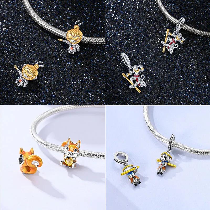 Lovely Copper Little Monkey Embracing Red Heart Pendant Fit Bracelet Necklaces Party Pairing With Handmade Gifts