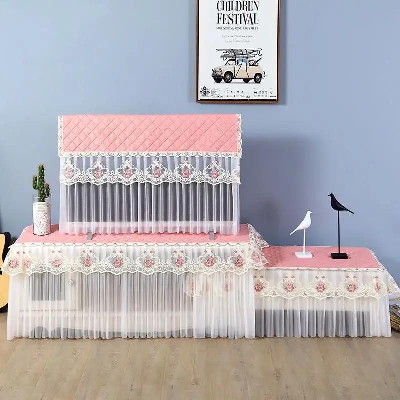 

Ткань для настольного шкафа, прямоугольная, моющаяся, пыленепроницаемая, скатерть для ТВ, чехол для ЖК-телевизора, кружевная подвесная пылезащитная крышка, украшение для вечеринки и свадьбы 35x100x30cm TV desk