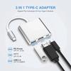 3-in-1 USB C Hub 100W Power USB 3.0 4K HDMI-compatible for MacBook Surface Chrome Steam Deck Stable USB 3.0 USB HUB Adapter