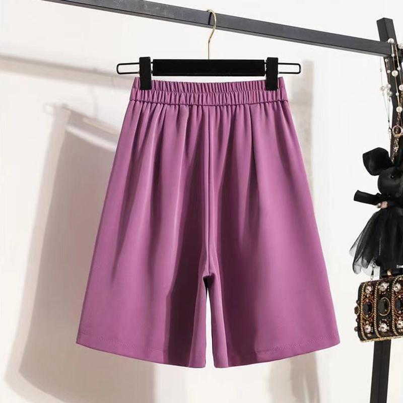 Женские летние прямые свободные шорты больших размеров — фото 3