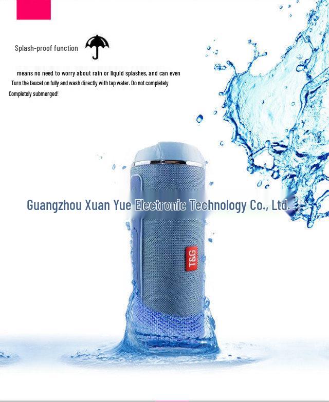 Portable Bluetooth Speaker TG116 with High-Quality Sound, Outdoor Card-Playing, and FM Radio.