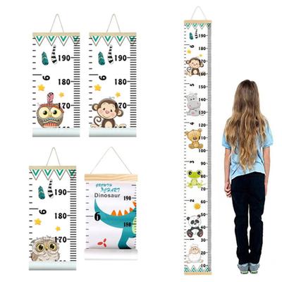 Cartoon Animal Kids Growth Chart Children Room Nursery Bedroom Wall Hanging Baby To Adults Boys Girls Height Measurement Ruler