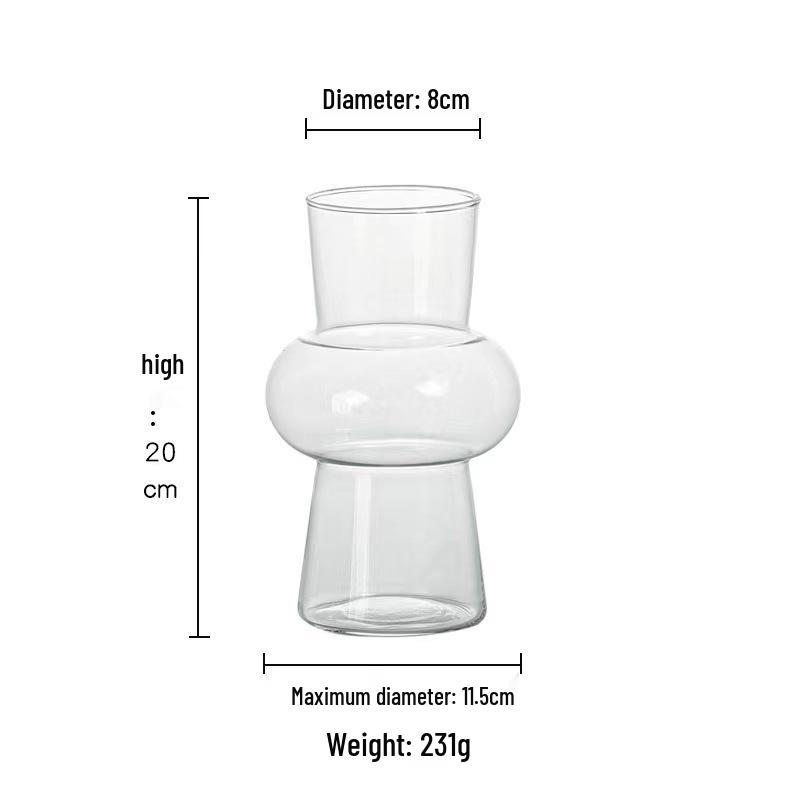 Fenton Medieval Glass Lantern Vase for Elegant Living Room or Desktop Decoration - Simple Hydroponic Flower Display.
