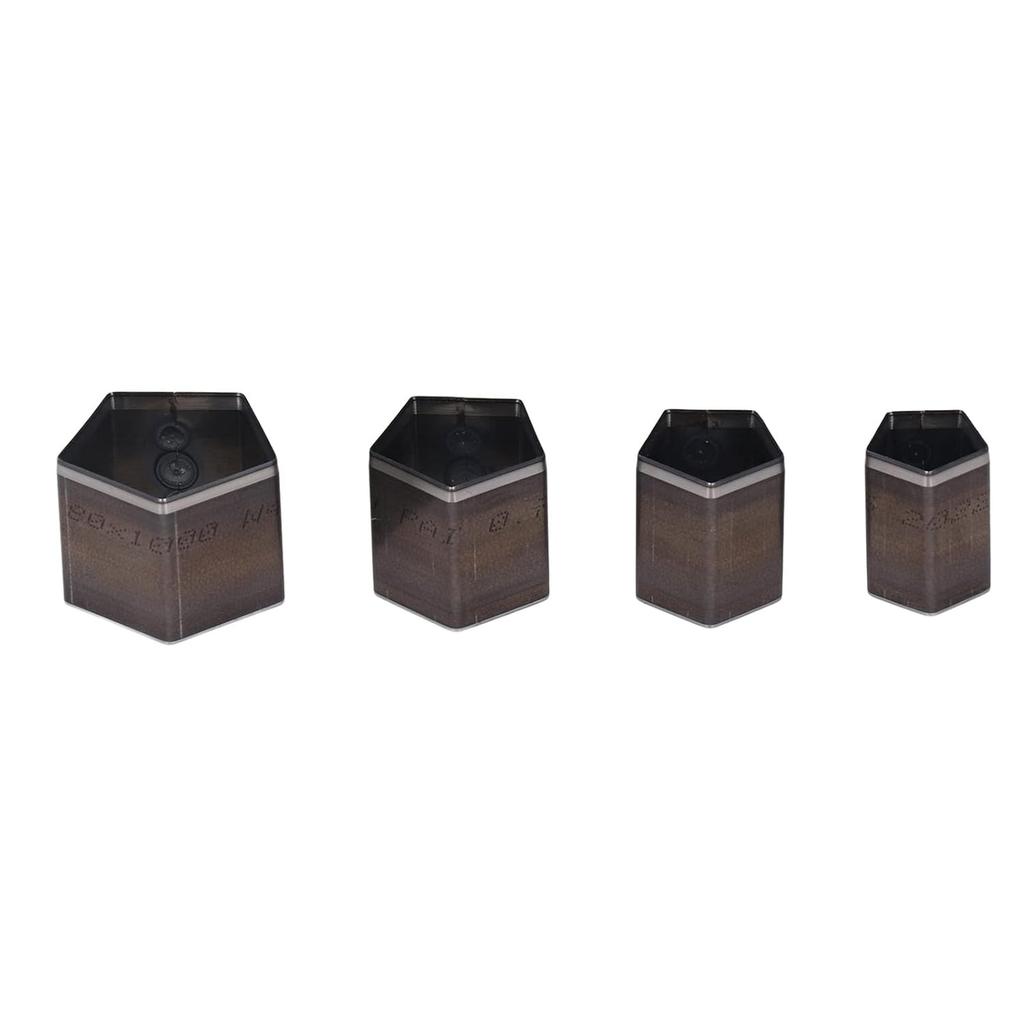 Walfront Leather Punch, 4 Pcs Pentagon Alloy Steel One Hole Hollow Cutter Punch Tool with Storage Box for Cutting Leather Cardboard Clay