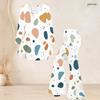 Women Plus Size Printed V Neck Three Quarter Sleeve Flared Top And Flared Pants Two Piece Set