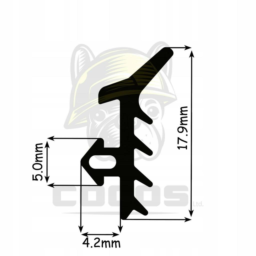 Seal for PVC windows S-1124 PANORAMA BLACK 1m