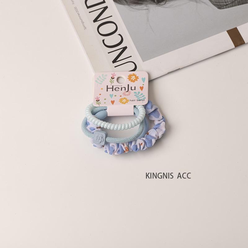 2025 Spring/Summer Crystal Candy Color Floral Spiral Hair Ties - Elegant, Sweet Telephone Cord Hair Accessories for Women