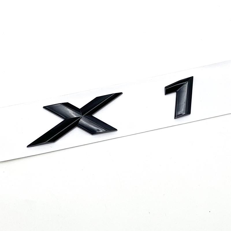 3D ABS Schwarz Chrom Auto Buchstaben Heckklappe Emblem X1 X2 X3 X4 X5 X6 X7 Logo Aufkleber Schriftzug Zubehör