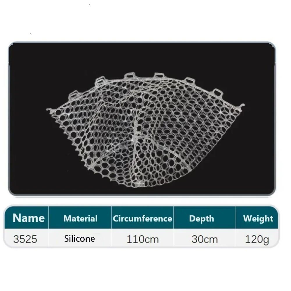 Mesh Net Mesh Foldable Net Silicone Fish Landing Net Bag Replacement Fishing Net