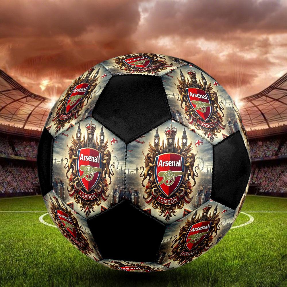 1pc Arsenal F.C Soccer Ball Size 5 Indoor Soccer Ball Fashion Colorful Backyard Game - Great For Sports Fans Gift HE6