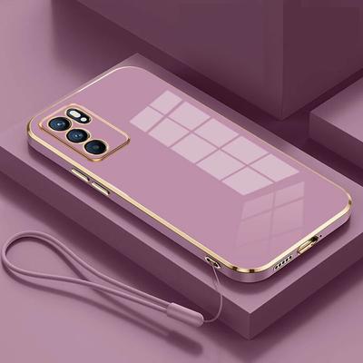 Für Oppo Reno6 5G Fall OPPO Reno 6 Z Telefon Fall CPH2237 Fall oppo reno6Z Reno 6z 4G Luxus quadratische Beschichtung stoßfest Zurück Abdeckung