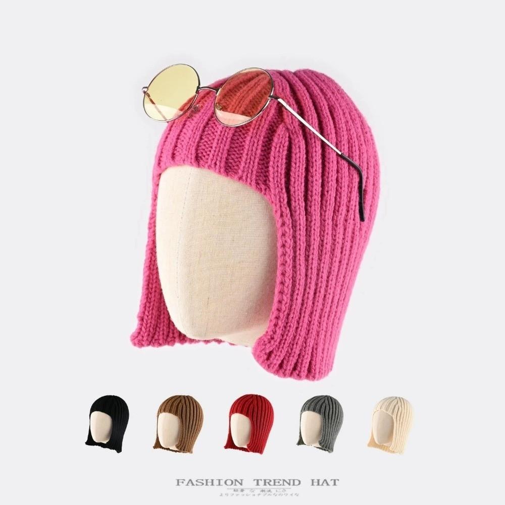 New Ear Protection Winter Beanie Hat Solid Color Breathable Knit Hat Warm Headwrap Hat Autumn Winter