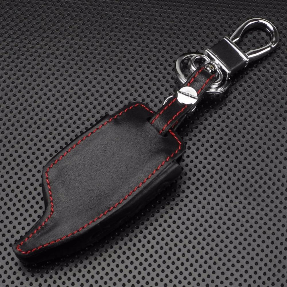 Jingyuqin 4 Buttons Leather Car-Styling M5 M6 M100 Key Cover Case Accessories For Scher-Khan Magicar 5/100 M6 LCD Remote
