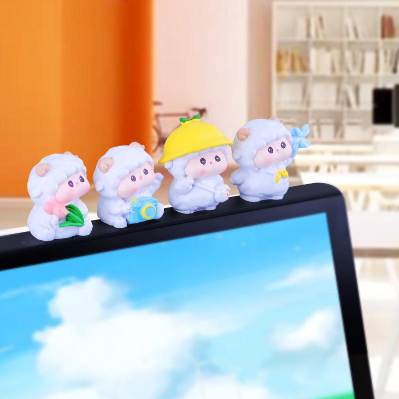 Little Sheep Mini Ornament - Cute Decoration for Desktop, Car Console, or Workstation