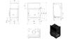 Corner Water Fireplace KRATKI ZUZIA RIGHT 12 kW FI200 + Accessories