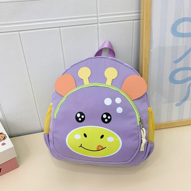 

School bag, new children s bag, boys and girls, backpack, love small animals, go out, snack bag фіолетовий