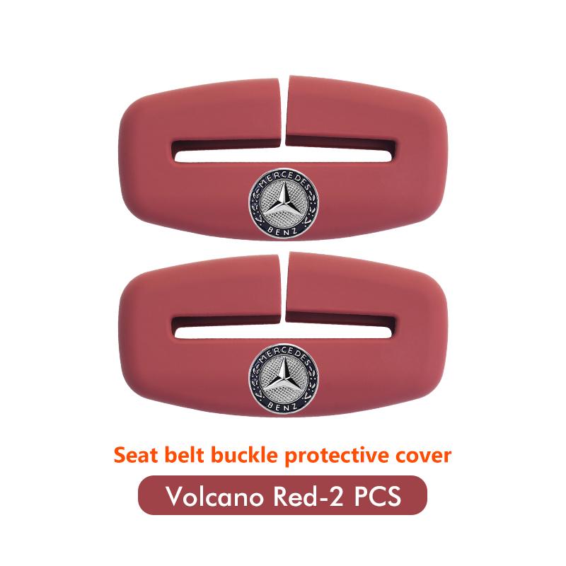 GLC GLB Silicone Anti Scratch Car Seat Belt Clip Protector Buckle Lock Cover For Benz C180 C300 W124 W176 W177 C200 C260 GLC CL