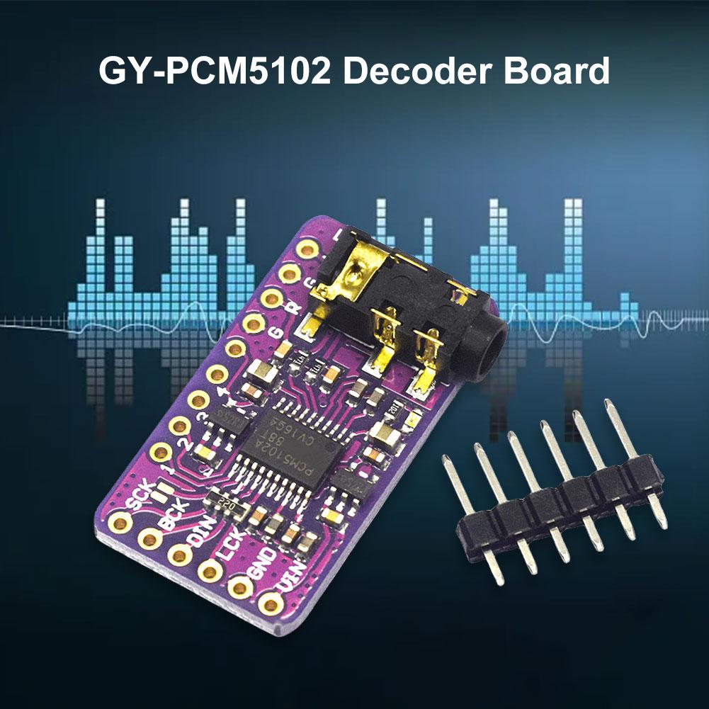 PCM5102 PHAT Format Player Module I2S IIS Interface GY-PCM5102 DAC Digital-To-Analog Converter Voice Module for Raspberry Pi