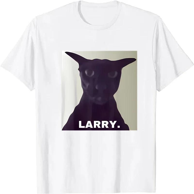 Camiseta impresa de mujer malvada Larry CAT Harajuku ocio ocio ocio ocio ocio manga corta divertida camiseta